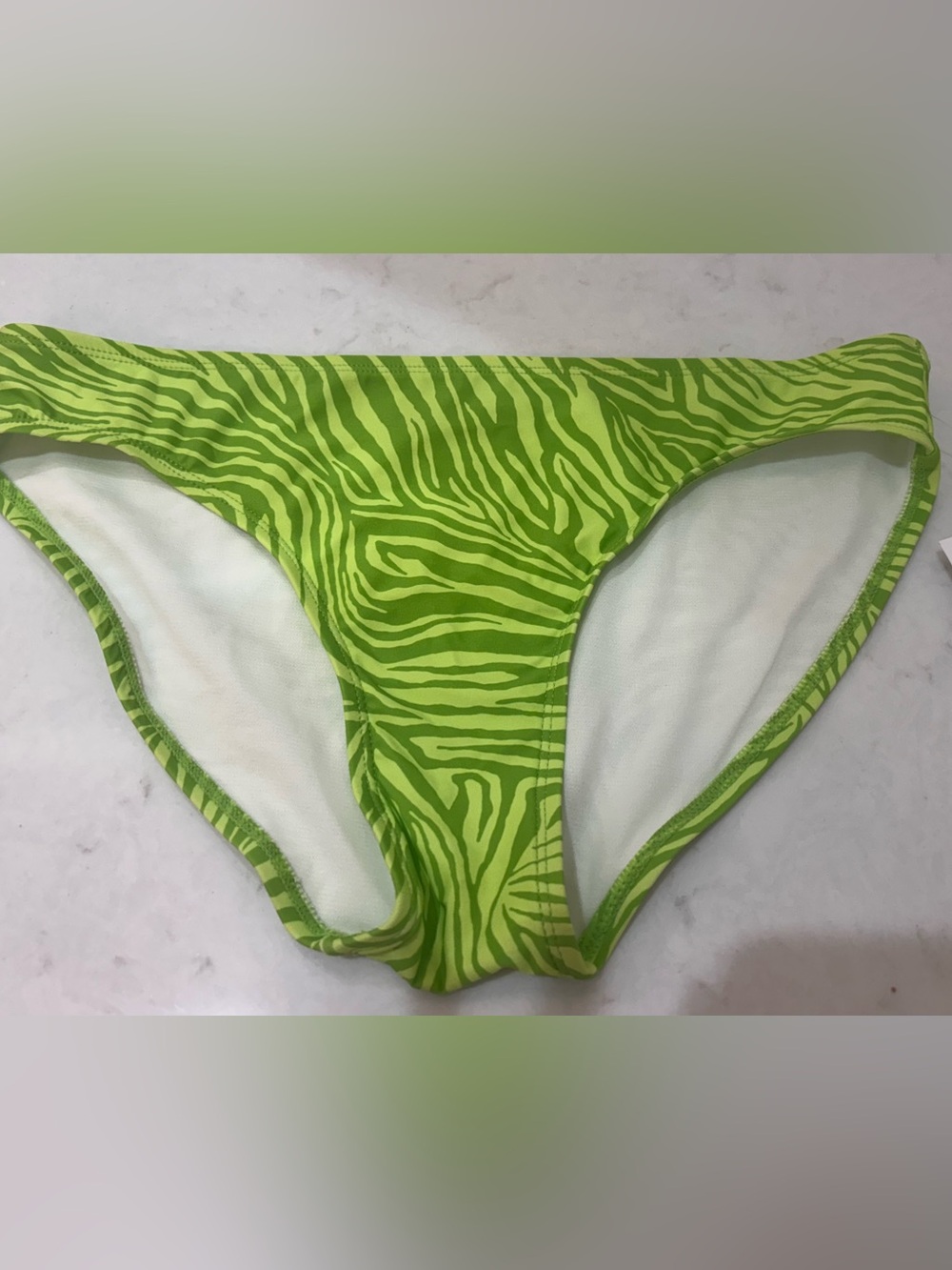 Michael Kors Lime Zebra-Print Bikini Bottom
